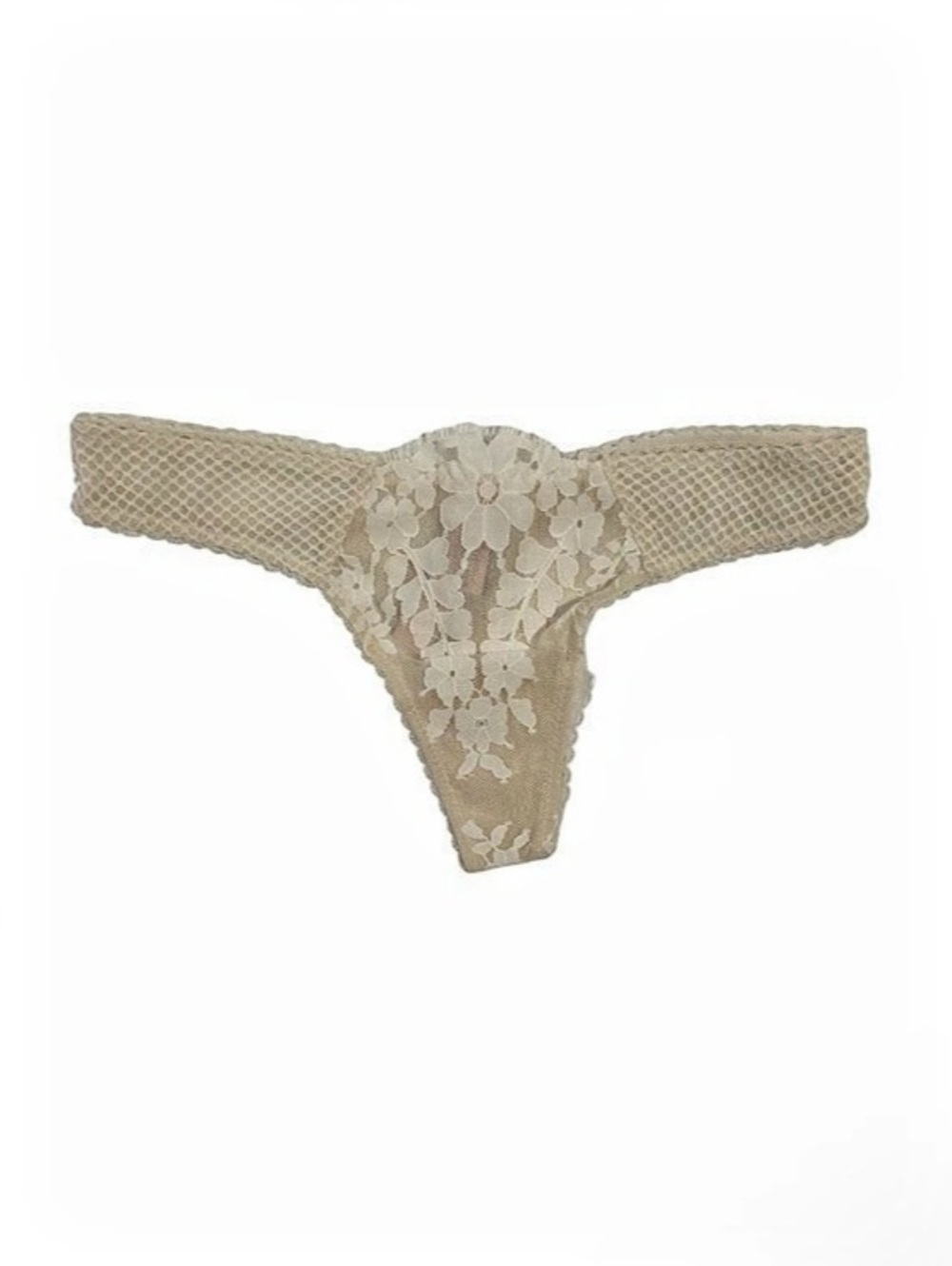 Victoria's Secret Coconut White Lace Thong | XS | NWT